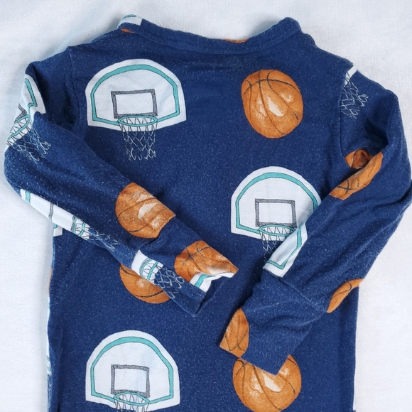 Posh Peanut Basketball Footed Sleepers Pajamas Footies Bamboo 3-6 Months - Picture 9 of 11